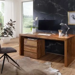 Schreibtisch - Sheesham massiv - 160x80 cm -Günstiges Büro Geschäft 9003557000 04 1600Wx1600H