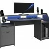 Gamertisch - grau-schwarz - mit Beleuchtung - 180 cm -Günstiges Büro Geschäft 9003591000 02 1600Wx1600H