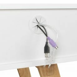 Schreibtisch - weiß - Eiche massiv - 110x60 cm -Günstiges Büro Geschäft 9003830700 04 1600Wx1600H