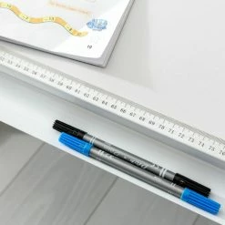 Kinderschreibtisch - weiß-blau - stufenlos höhenverstellbar -Günstiges Büro Geschäft 9003834900 03 1600Wx1600H