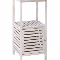 WENKO Regal NORWAY - weiß - Massivholz - mit Tür