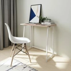 Schreibtisch - weiß-holzfarben - klappbar -Günstiges Büro Geschäft 9003874000 04 1600Wx1600H