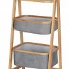 WENKO Badregal BAHARI - Bambus - 2 Körbe