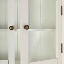 Wandablage LILLY - weiß - mit Glastüren -Günstiges Büro Geschäft 9003975000 03 1600Wx1600H