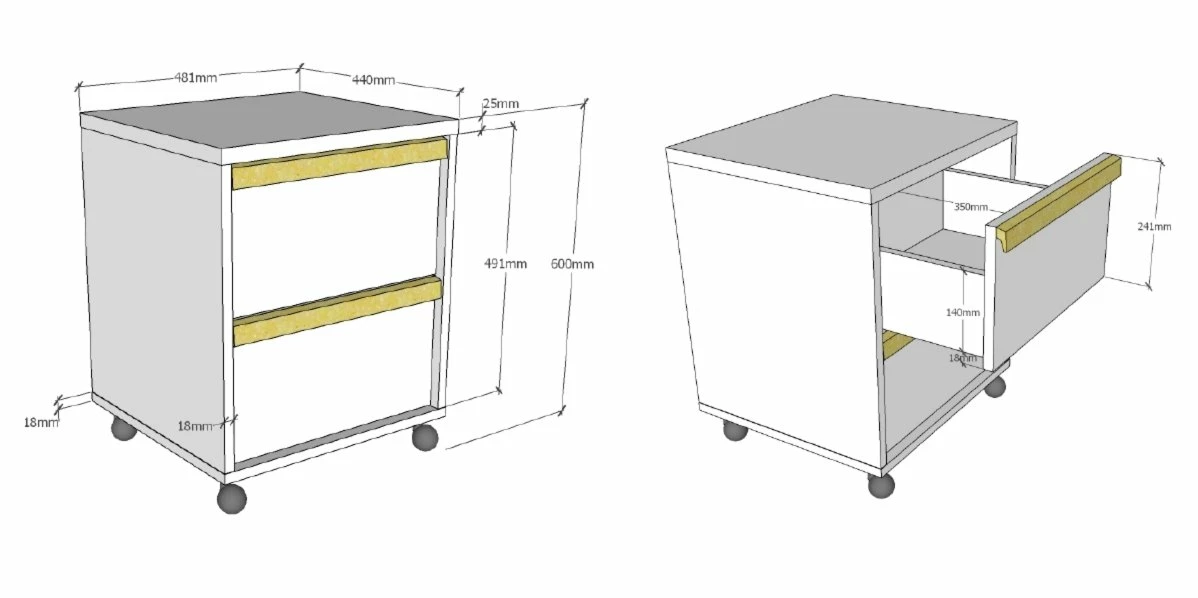 Rollcontainer LONDON - anthrazit - 48 cm breit 4 Rollcontainer LONDON - anthrazit - 48 cm breit – Bild 2