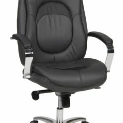 Chefsessel - anthrazit-schwarz- Lederoptik