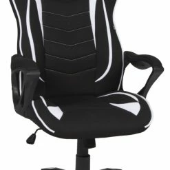 Gaming-Drehstuhl - schwarz-weiß - Wippmechanik