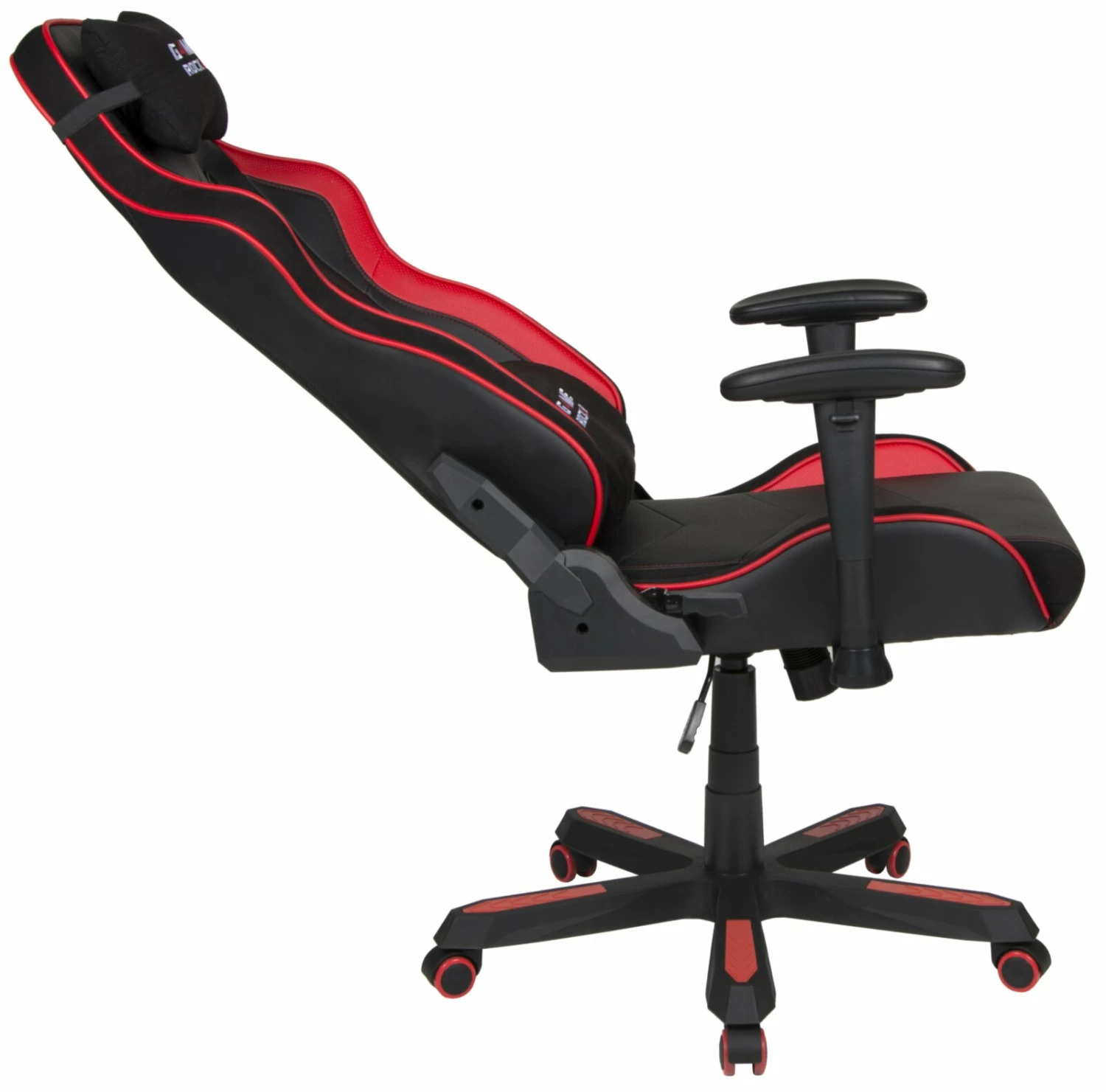 Gaming-Drehstuhl - schwarz-rot - inklusive Kissen 4 Gaming-Drehstuhl - schwarz-rot - inklusive Kissen – Bild 2