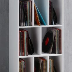 Schallplattenregal SCHALTINO - weiß - 60x115 cm -Günstiges Büro Geschäft 9004243500 02 1600Wx1600H