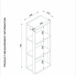Wandregal - Walnuss-schwarz - mit Metallrahmen - 79,5 cm breit -Günstiges Büro Geschäft 9004320400 04 1600Wx1600H