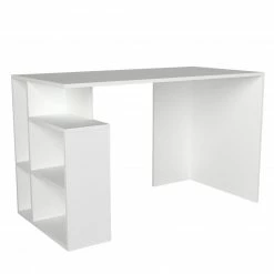Schreibtisch - weiß - mit Ablagen - 120 cm
