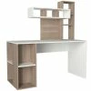 Schreibtisch - weiß-cordoba - mit Regal - 140 cm -Günstiges Büro Geschäft 9004321300 1600Wx1600H