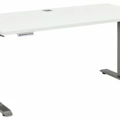 Schreibtisch EDJUST - weiß matt-Roheisen - 135x68 cm -Günstiges Büro Geschäft 9004812000 02 1600Wx1600H