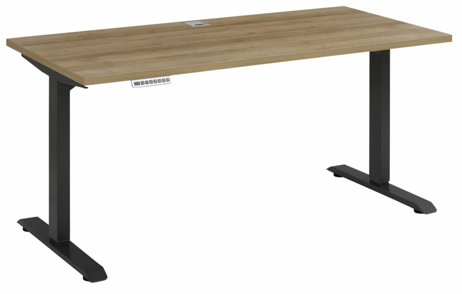 Schreibtisch EDJUST - Riviera Eiche-anthrazit - höhenverstellbar - 155x73 cm 4 Schreibtisch EDJUST - Riviera Eiche-anthrazit - höhenverstellbar - 155x73 cm – Bild 2