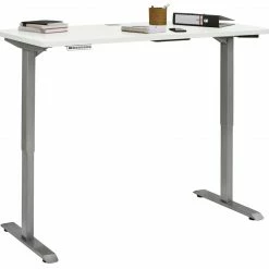 Schreibtisch EDJUST - weiß matt-Roheisen - höhenverstellbar - 155x73 cm -Günstiges Büro Geschäft 9004812700 03 1600Wx1600H