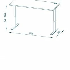 Schreibtisch EDJUST - Sonoma Eiche-anthrazit - höhenverstellbar - 175x80 cm 9 Schreibtisch EDJUST - Sonoma Eiche-anthrazit - höhenverstellbar - 175x80 cm -Günstiges Büro Geschäft 9004812900 04 1600Wx1600H