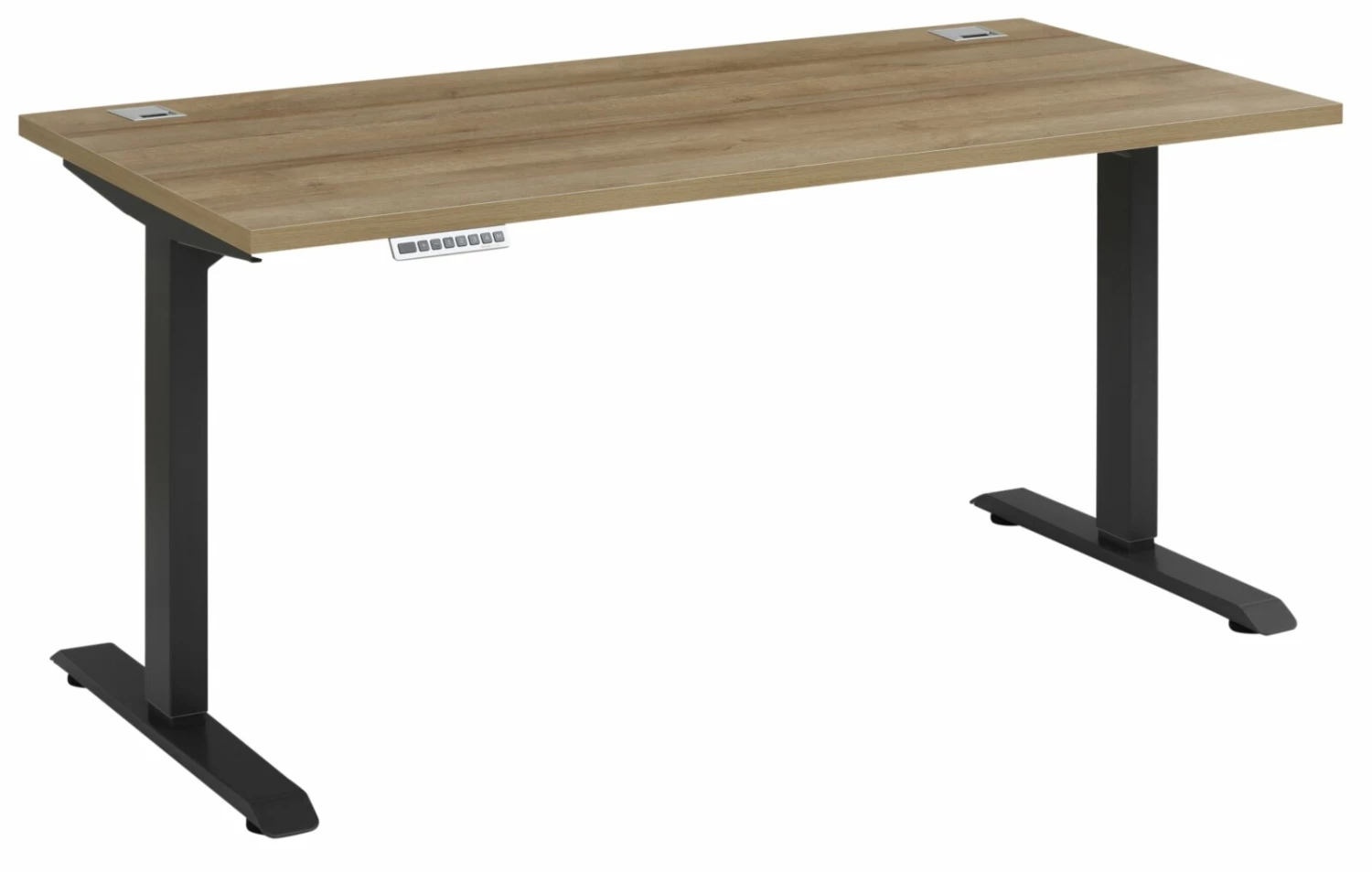 Schreibtisch EDJUST - Riviera Eiche-anthrazit - höhenverstellbar - 175x80 cm 4 Schreibtisch EDJUST - Riviera Eiche-anthrazit - höhenverstellbar - 175x80 cm – Bild 2