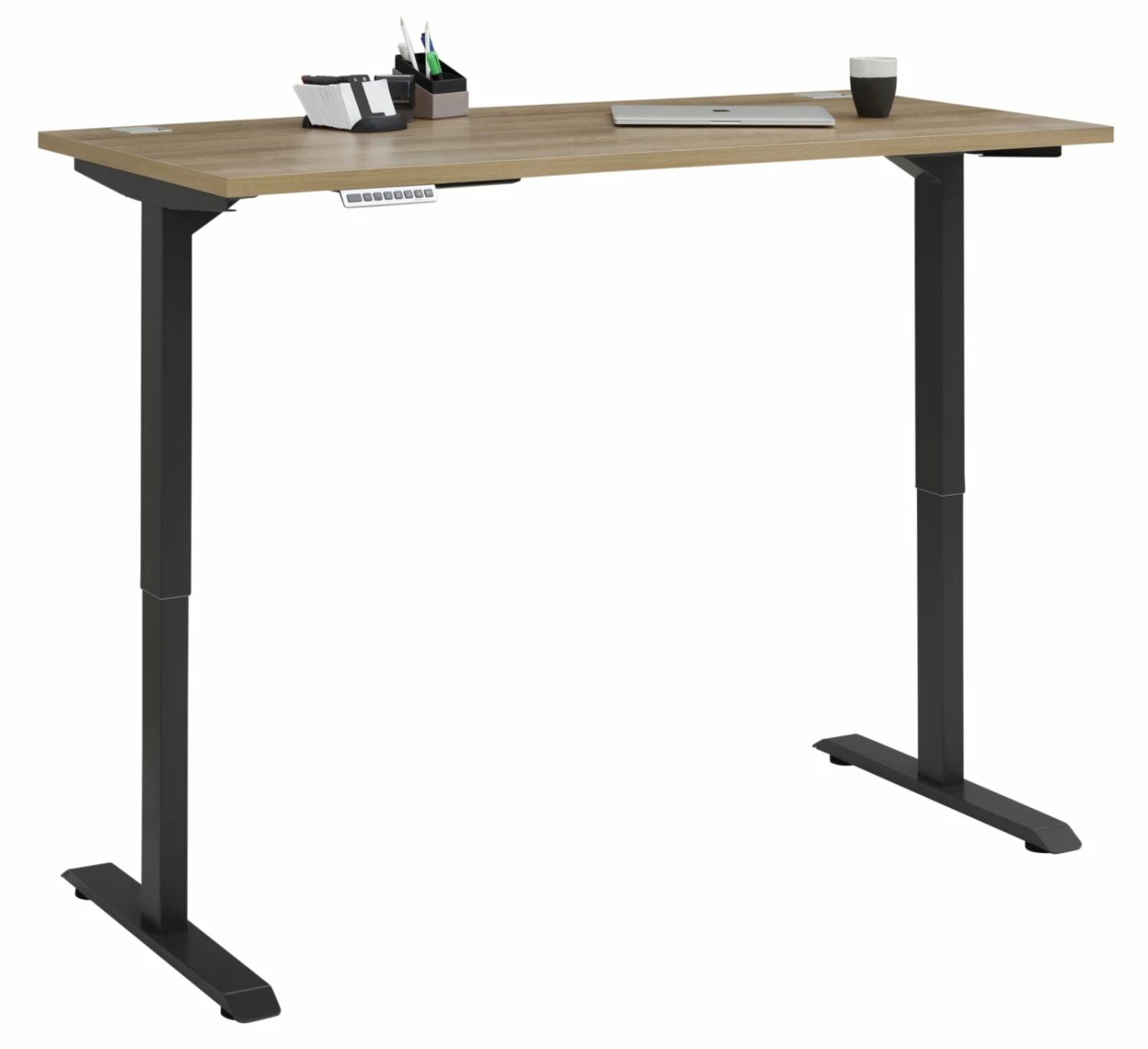 Schreibtisch EDJUST - Riviera Eiche-anthrazit - höhenverstellbar - 175x80 cm 5 Schreibtisch EDJUST - Riviera Eiche-anthrazit - höhenverstellbar - 175x80 cm – Bild 3