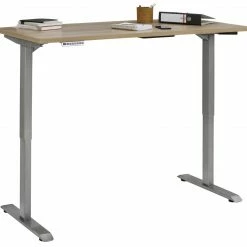 Schreibtisch EDJUST - Riviera Eiche-Roheisen - höhenverstellbar - 175x80 cm -Günstiges Büro Geschäft 9004813600 03 1600Wx1600H