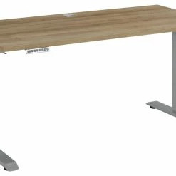 Schreibtisch EDJUST - Riviera Eiche-platingrau - höhenverstellbar - 150x80 cm -Günstiges Büro Geschäft 9004814000 02 1600Wx1600H