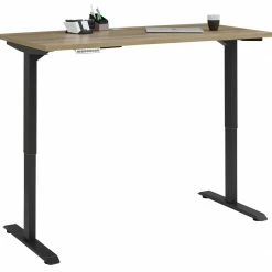 Schreibtisch EDJUST - Riviera Eiche-anthrazit - höhenverstellbar - 150x80 cm -Günstiges Büro Geschäft 9004814400 03 1600Wx1600H