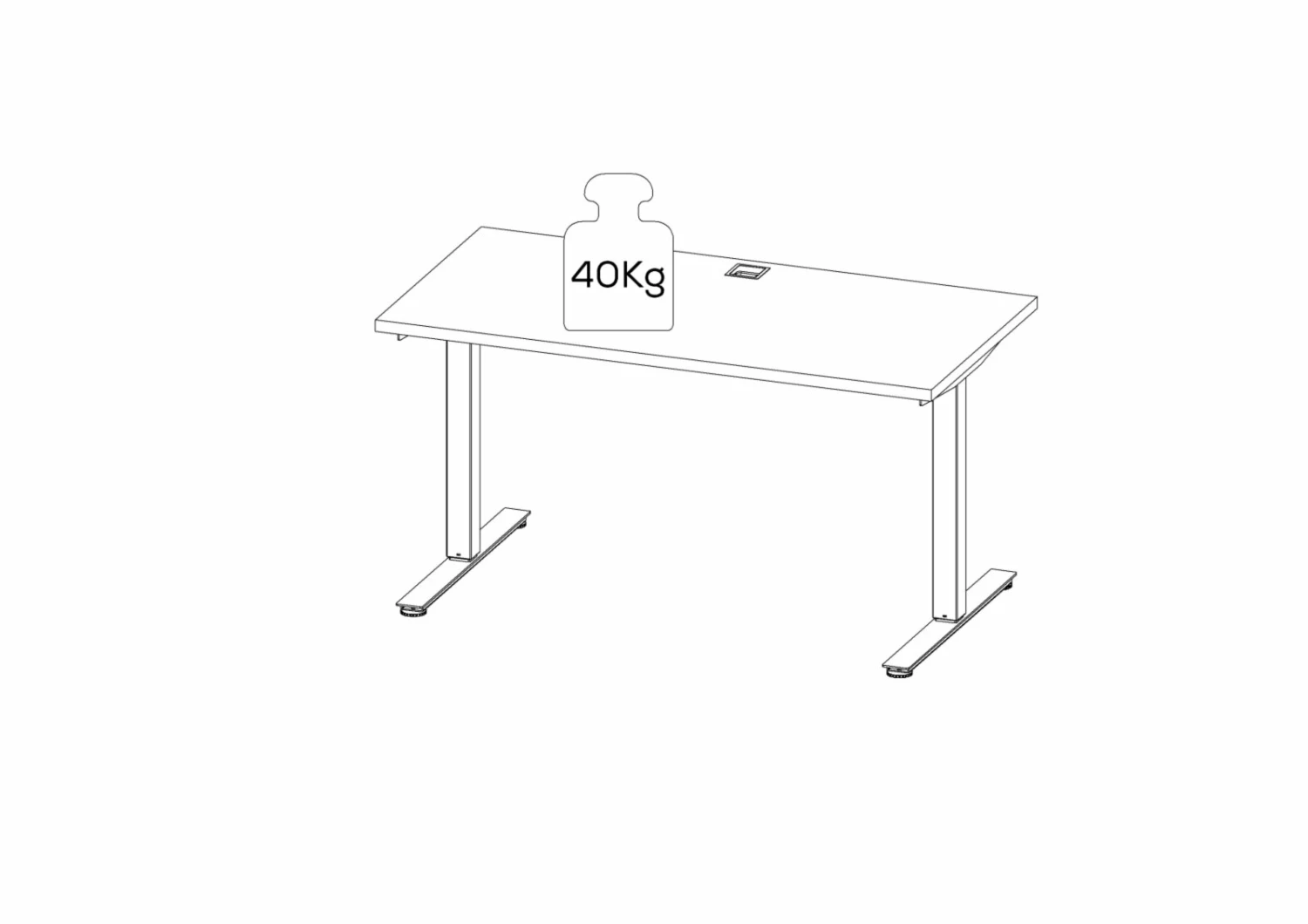 Schreibtisch EDJUST - weiß matt-Roheisen - höhenverstellbar - 150x80 cm 6 Schreibtisch EDJUST - weiß matt-Roheisen - höhenverstellbar - 150x80 cm – Bild 4