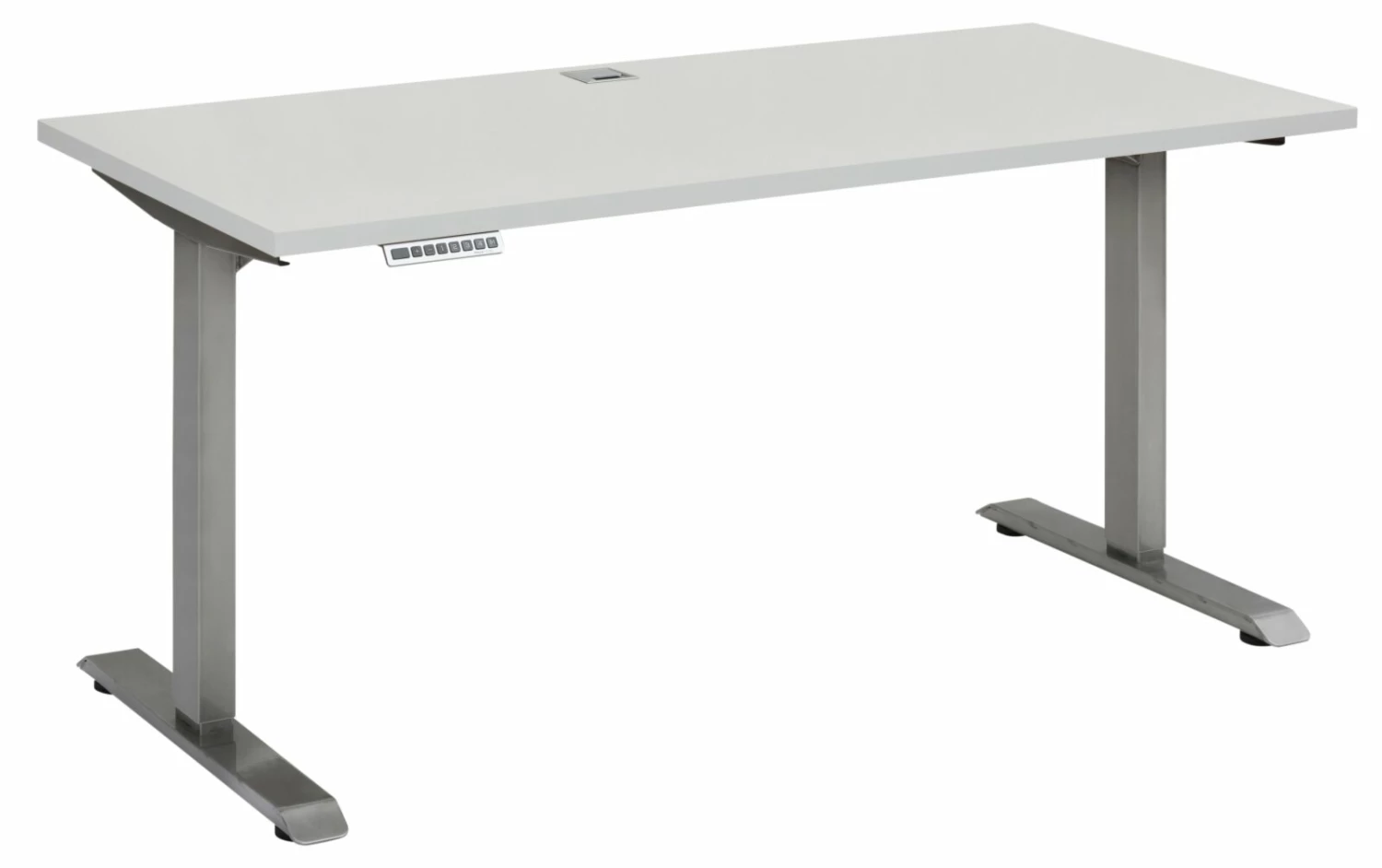 Schreibtisch EDJUST - platingrau-Roheisen - höhenverstellbar - 150x80 cm 4 Schreibtisch EDJUST - platingrau-Roheisen - höhenverstellbar - 150x80 cm – Bild 2
