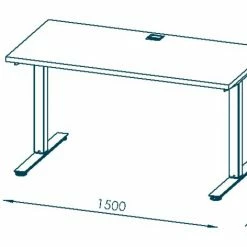 Schreibtisch EDJUST - platingrau-Roheisen - höhenverstellbar - 150x80 cm 8 Schreibtisch EDJUST - platingrau-Roheisen - höhenverstellbar - 150x80 cm -Günstiges Büro Geschäft 9004814700 03 1600Wx1600H