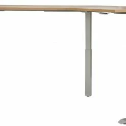 Schreibtisch EDJUST - Riviera Eiche-platingrau - höhenverstellbar - 248x158 cm -Günstiges Büro Geschäft 9004815200 02 1600Wx1600H