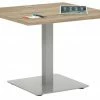 Schreibtisch EDJUST - Sonoma Eiche-platingrau - höhenverstellbar - 80x80 cm -Günstiges Büro Geschäft 9004815300 1600Wx1600H