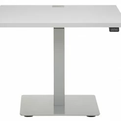 Schreibtisch EDJUST - weiß matt-platingrau - höhenverstellbar - 80x80 cm -Günstiges Büro Geschäft 9004815400 02 1600Wx1600H