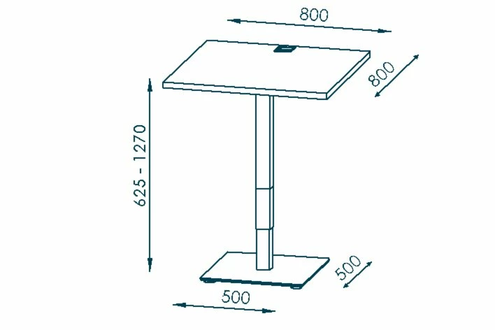 Schreibtisch EDJUST - platingrau-anthrazit - höhenverstellbar - 80x80 cm 6 Schreibtisch EDJUST - platingrau-anthrazit - höhenverstellbar - 80x80 cm – Bild 4
