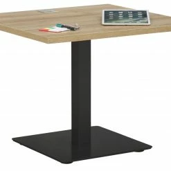 Schreibtisch EDJUST - Riviera Eiche-anthrazit - höhenverstellbar - 80x80 cm