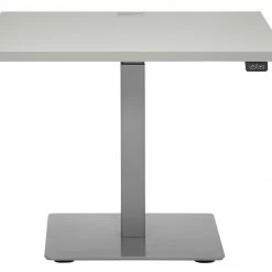 Schreibtisch EDJUST - platingrau-Roheisen - höhenverstellbar - 80x80 cm -Günstiges Büro Geschäft 9004816300 02 1600Wx1600H