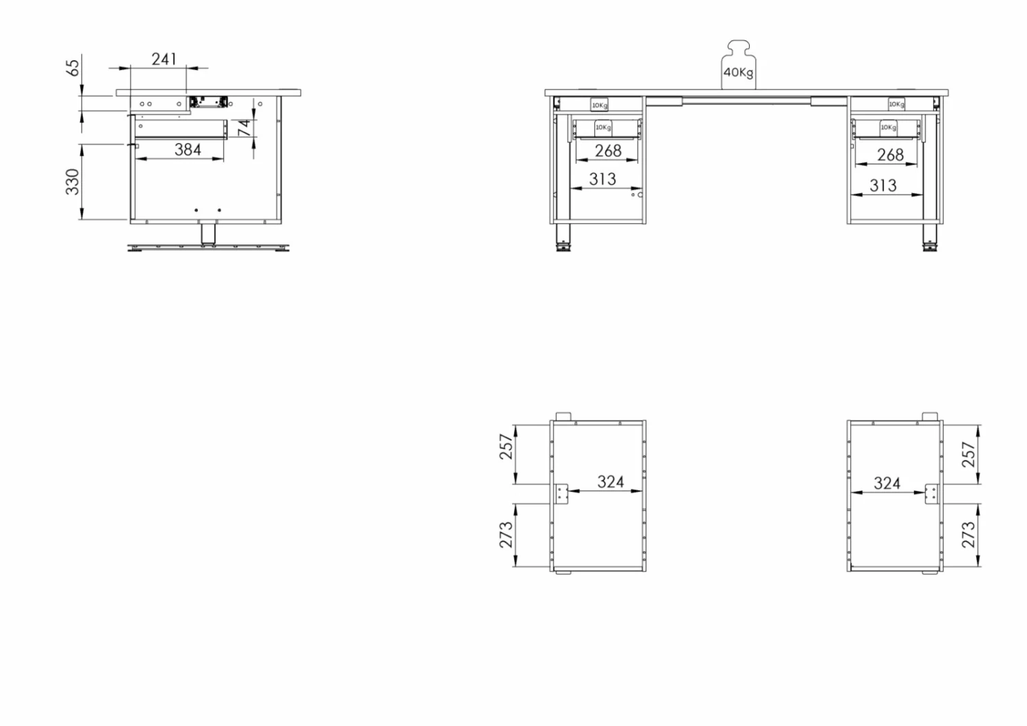 Schreibtisch EDJUST - platingrau - höhenverstellbar - 175x80 cm 6 Schreibtisch EDJUST - platingrau - höhenverstellbar - 175x80 cm – Bild 4