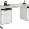 Schreibtisch EDJUST - platingrau - höhenverstellbar - 175x80 cm