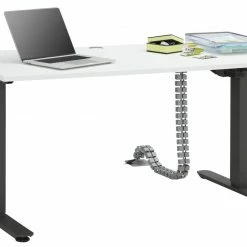 Schreibtisch - weiß matt-anthrazit - höhenverstellbar - 150x72 cm -Günstiges Büro Geschäft 9004819300 03 1600Wx1600H