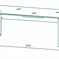 Schreibtisch - weiß - Glas - 181 cm breit 8 Schreibtisch - weiß - Glas - 181 cm breit -Günstiges Büro Geschäft 9004819900 03 1600Wx1600H