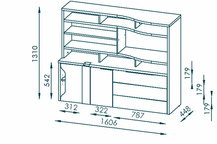 Minioffice EDJUST - weiß matt-weiß Hochglanz - 3 Schubkästen rechts 4 Minioffice EDJUST - weiß matt-weiß Hochglanz - 3 Schubkästen rechts – Bild 2