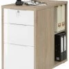 Anstellcontainer EDJUST - weiß - Sonoma Eiche - 43 cm -Günstiges Büro Geschäft 9004820800 1600Wx1600H