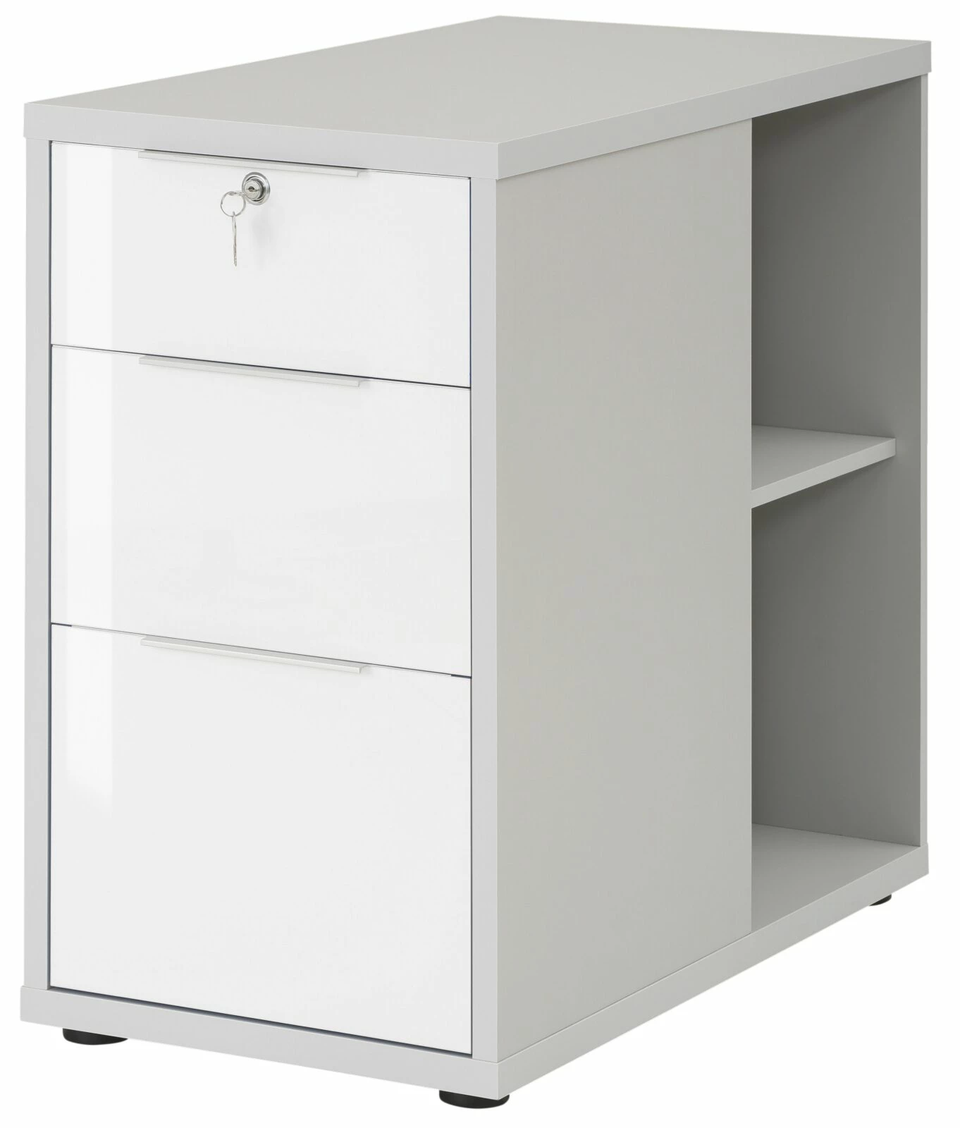 Anstellcontainer EDJUST - platingrau-weiß - 43 cm 4 Anstellcontainer EDJUST - platingrau-weiß - 43 cm – Bild 2