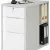 Anstellcontainer EDJUST - platingrau-weiß - 43 cm -Günstiges Büro Geschäft 9004821000 1600Wx1600H