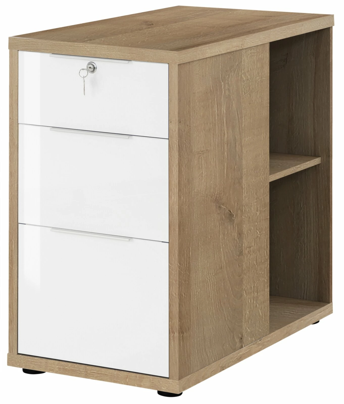 Anstellcontainer - Riviera Eiche-weiß - 43 cm 4 Anstellcontainer - Riviera Eiche-weiß - 43 cm – Bild 2