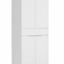 Aktenschrank - Weißglas - 80 cm breit