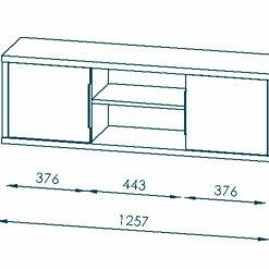 Hängeschrank EDJUST - Riviera-Eiche - 126x41 cm -Günstiges Büro Geschäft 9004917700 04 1600Wx1600H