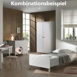 Schreibtisch BILLY - weiß satin - mit 2 Schubkästen -Günstiges Büro Geschäft 9004990400 03 1600Wx1600H