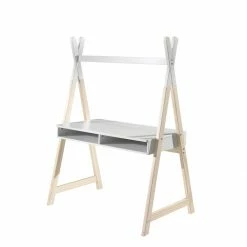 Kinderschreibtisch KIDDY - weiß-natur - Tipi