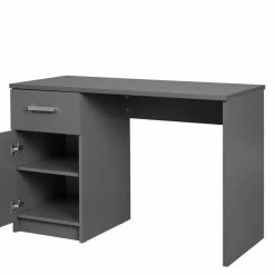 Schreibtisch ELENZIO - graphitgrau - mit Schublade und Tür -Günstiges Büro Geschäft 9005163300 03 1600Wx1600H