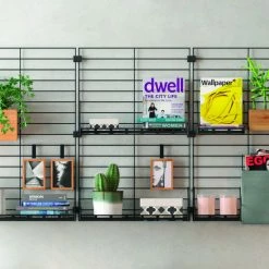 Wandgitter - Stahl - schwarz - 43x68 cm -Günstiges Büro Geschäft 9005167200 03 1600Wx1600H