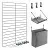 Wandgittersystem-Set - schwarz - 43x68 cm -Günstiges Büro Geschäft 9005169600 1600Wx1600H